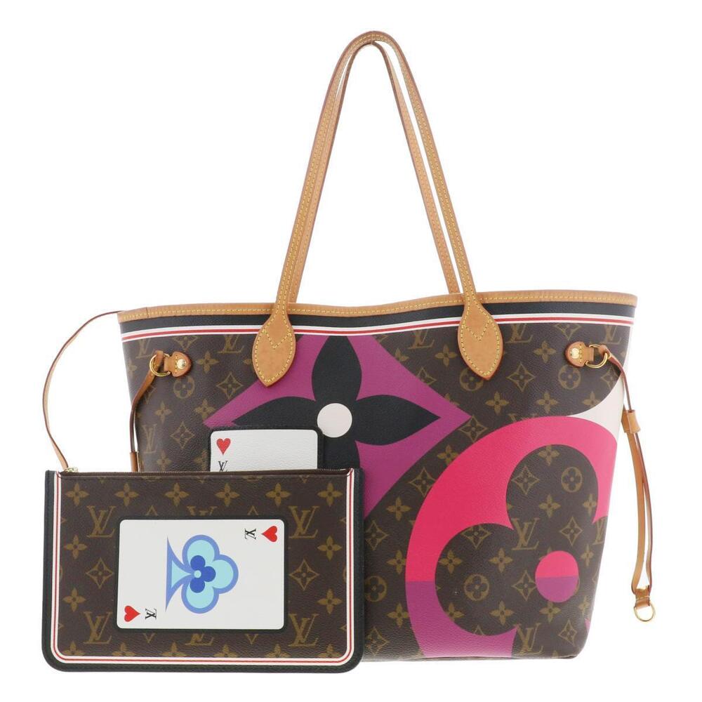 LOUIS VUITTON Neverfull Tote Bag Monogram Game on Brown